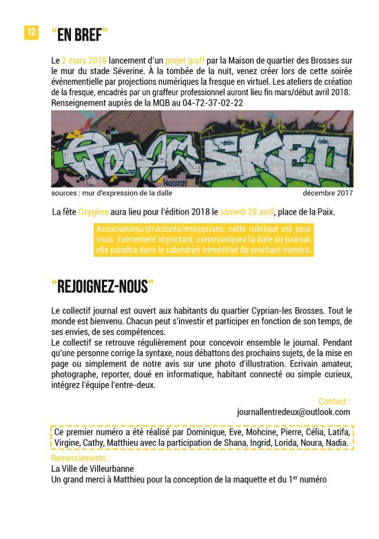 Dernière page d'un journal